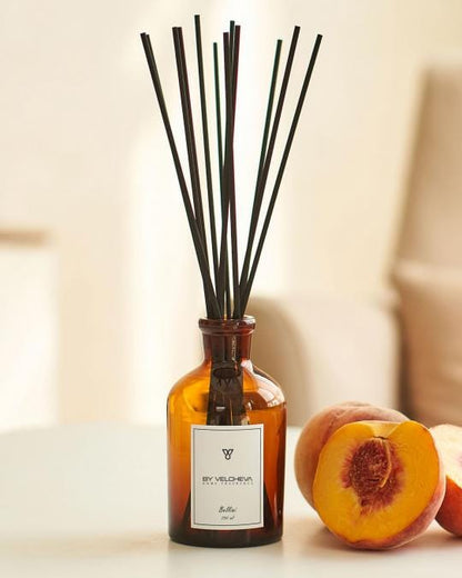 By Velcheva Raumduft Mikado Bellini – 125 ml, Pfirsich, Rum & Vanille - Anania's Shop