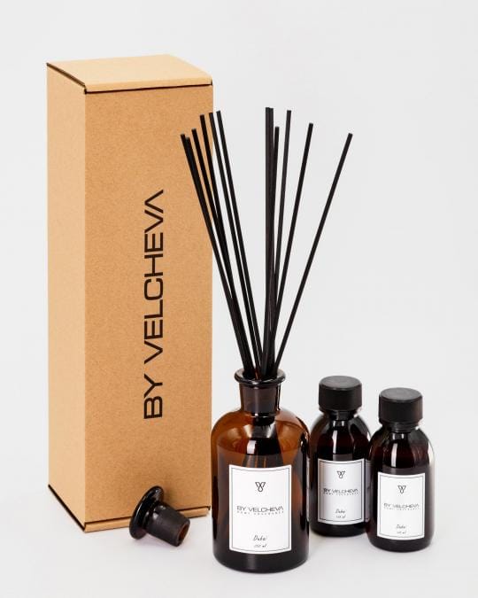 By Velcheva Raumduft Mikado Dubai – 125 ml, Damaszener Rose, Oud & Vanille - Anania's Shop