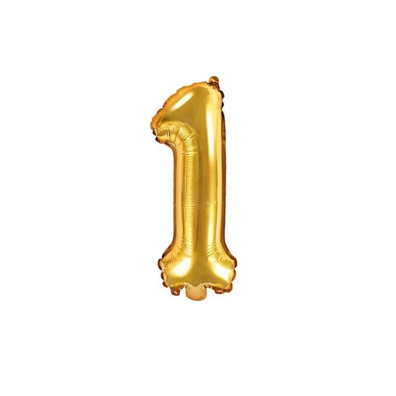 Goldener Folienballon Zahl 0–9 – aus Aluminiumfolie - Anania's Shop